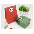 Kraft Paper Gift Bags square bottom oil proof kraft paper bag Supplier